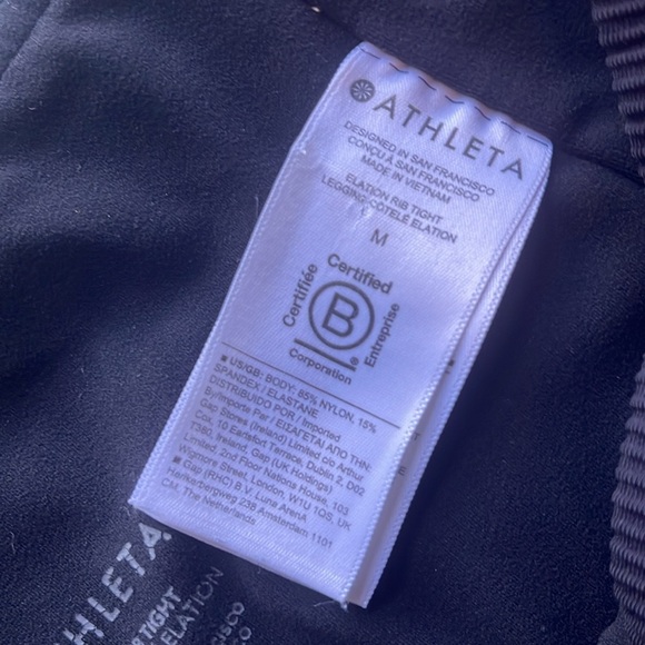 Athleta | Elation High Rise Ribbed Legging Medium Yoga Dance Workout Activewear - Picture 8 of 12